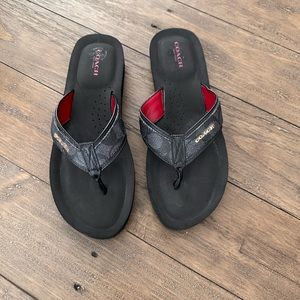 Coach Judy Flip Flops (Signature Canvas)